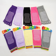 JW Factory прямые нескользящие силиконовые хлопковые носки с пятью пальцами для фитнеса, носки для женщин, четыре сезона, танцевальные спортивные носки для пилатеса